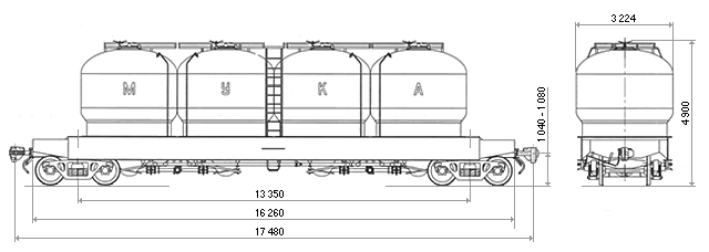 бункерный вагон мод.17-486