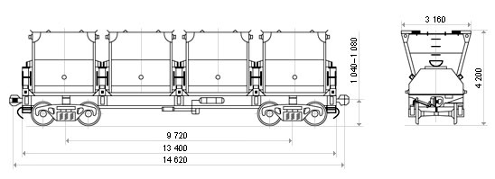 вагон для нефтебитума мод.17-494